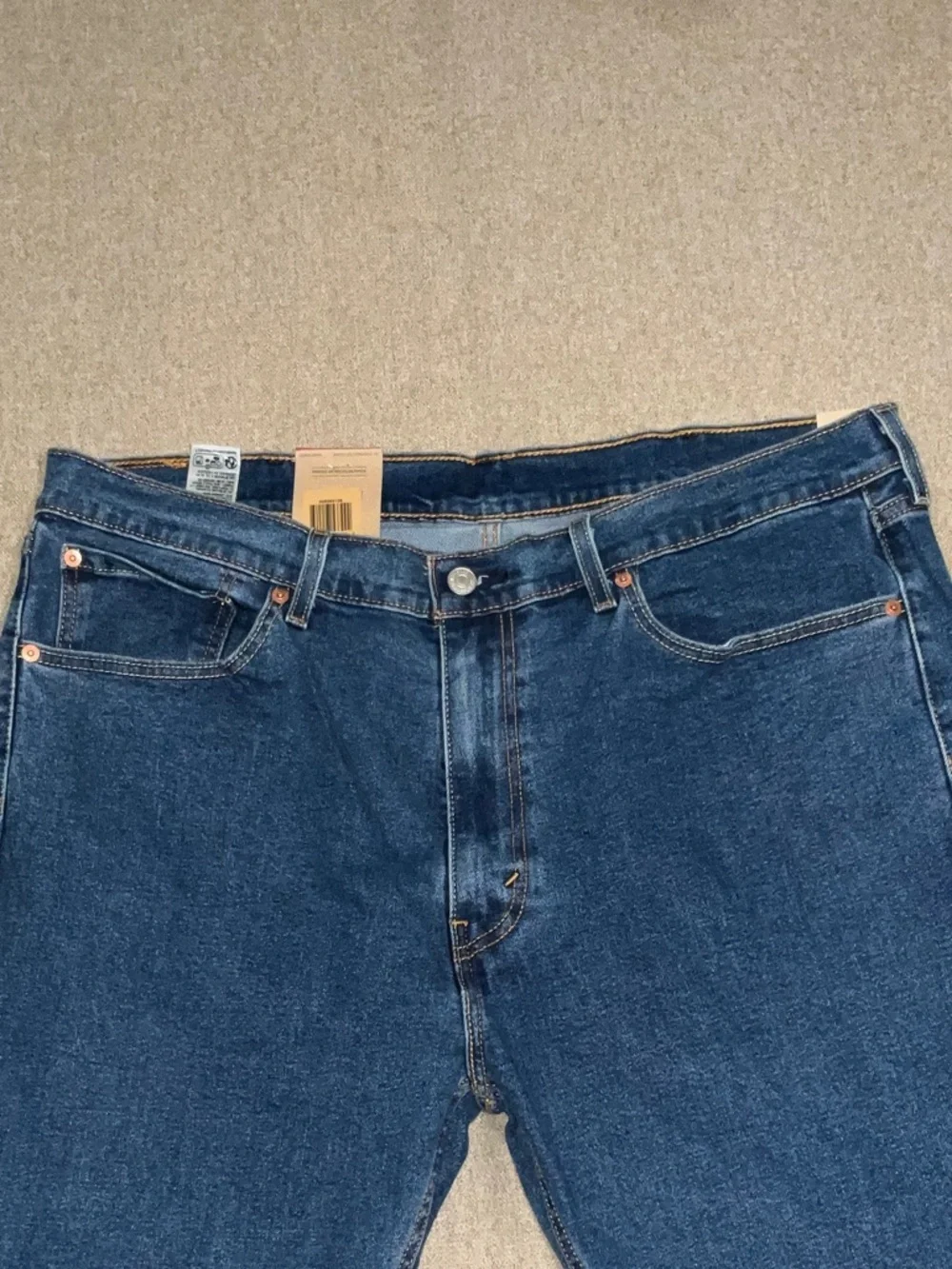 Levi's Men's Straight Jeans in Dark Blue Denim